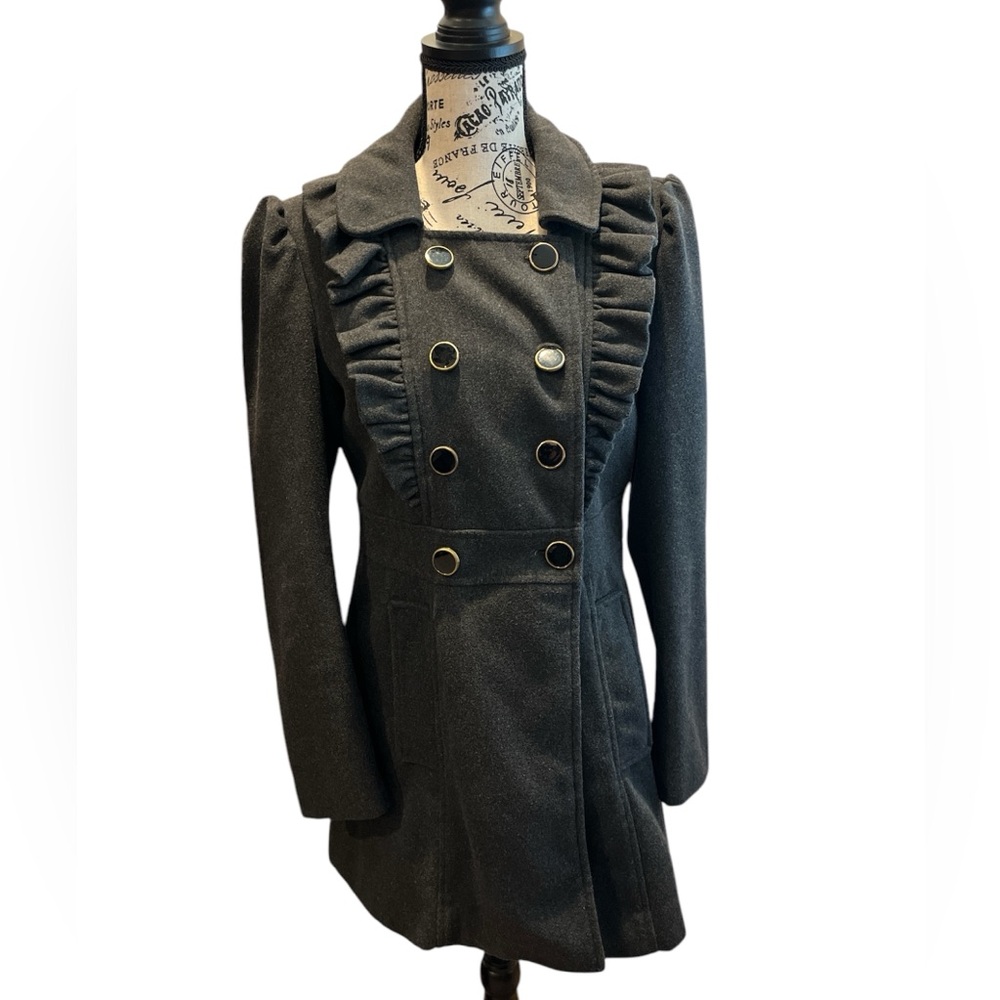 Say What Charcoal Pea Coat